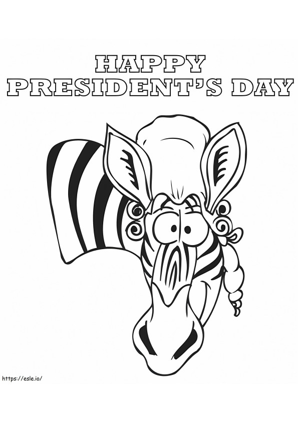 Coloriage Jour 14 des présidents à imprimer dessin