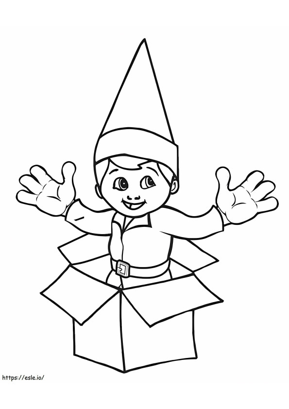 Surprise Elf On The Shelf coloring page