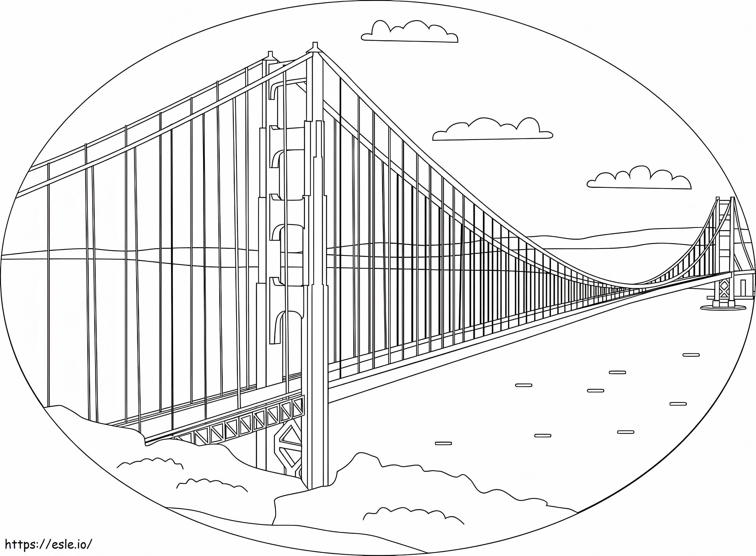 Gratis Golden Gate Bridge kleurplaat kleurplaat
