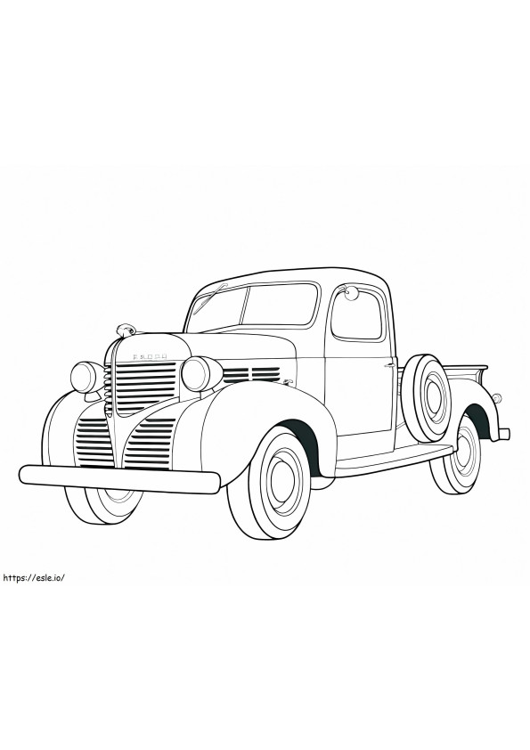 An Old Truck coloring page