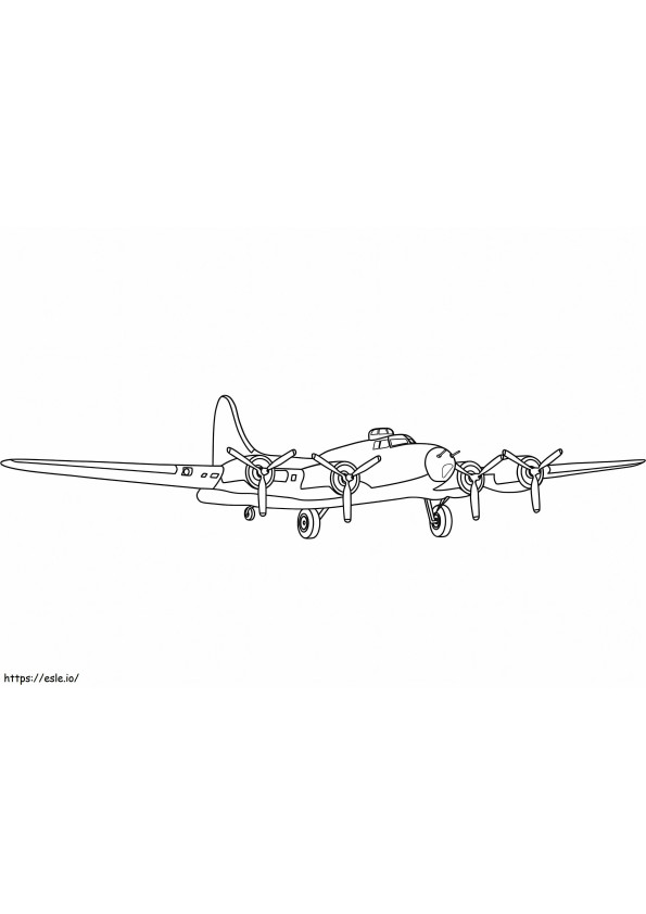 Coloriage Avion de chasse Memphis Belle à imprimer dessin