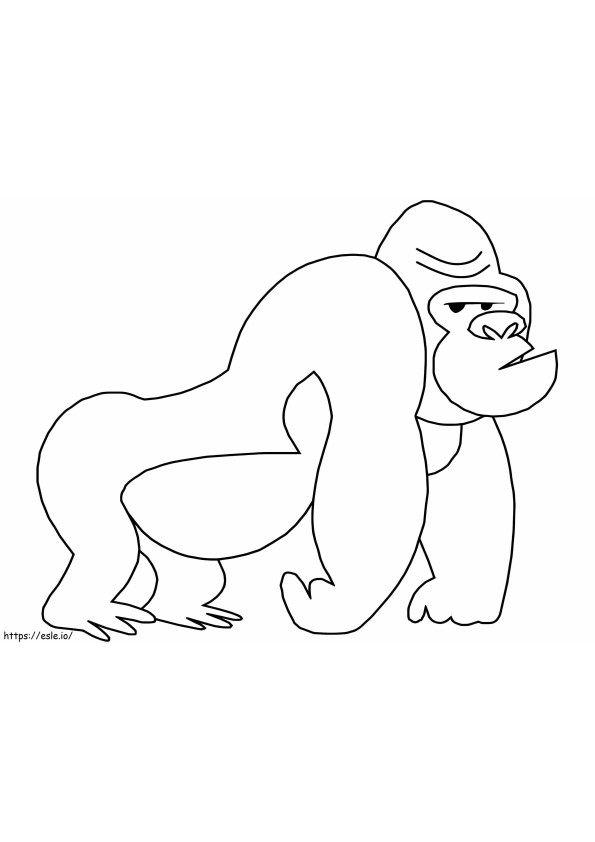 Macaco Fácil para colorir