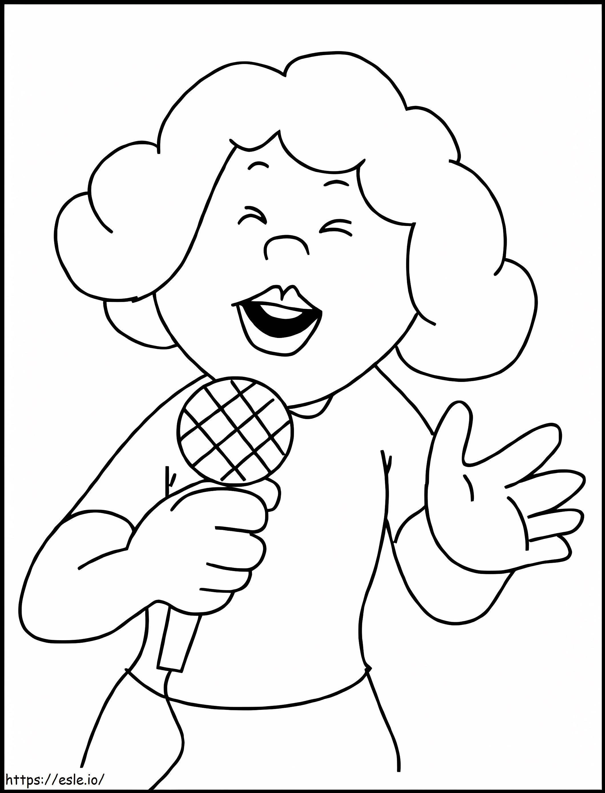Female Singer coloring page