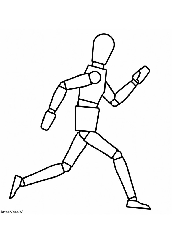 Biegający manekin kolorowanka