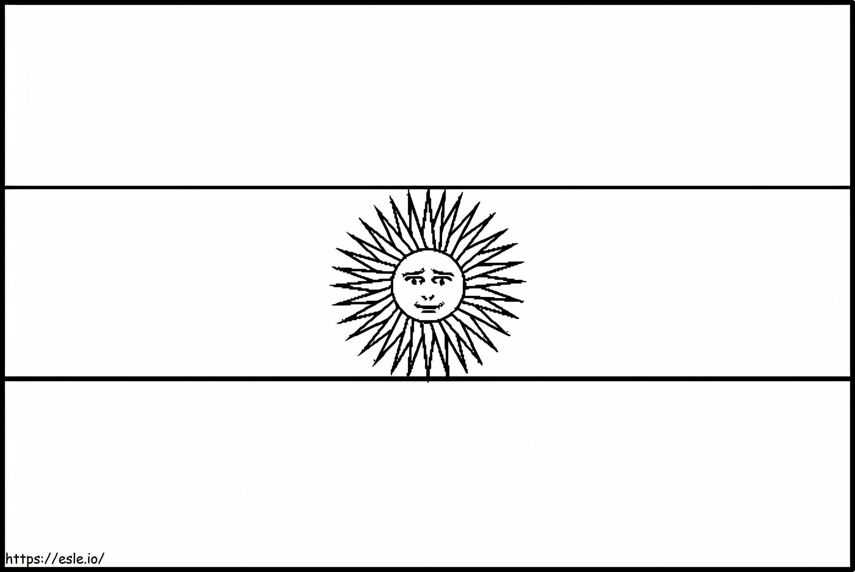 Flaga Argentyny kolorowanka