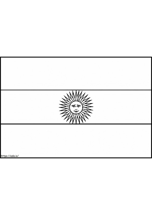 Flaga Argentyny kolorowanka