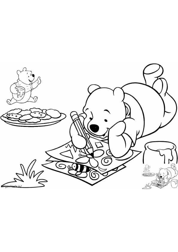 Coloriage Fantastique Winnie l'ourson à imprimer dessin