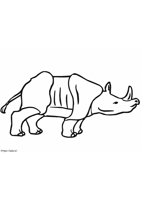 Asian Rhino coloring page