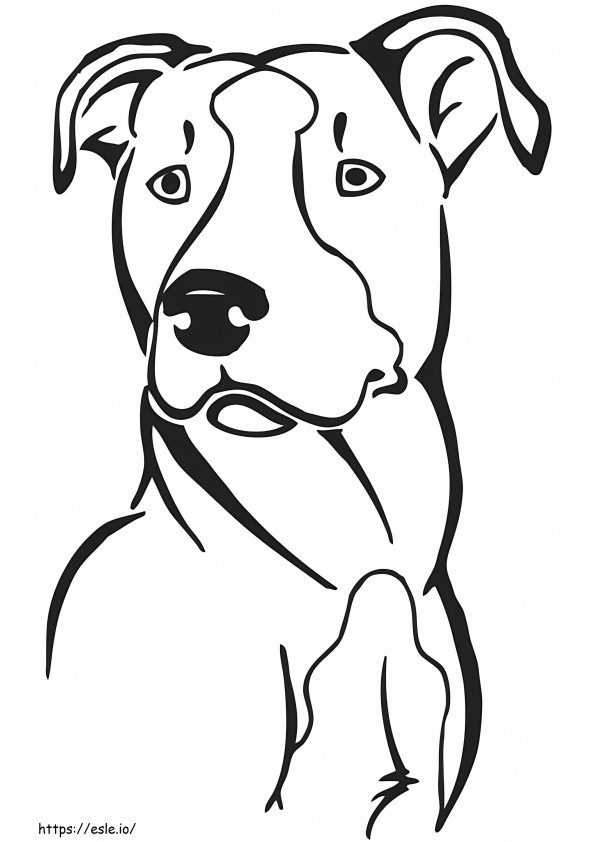 Curious Pitbull coloring page