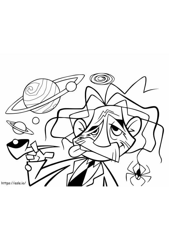 Funny Albert Einstein coloring page