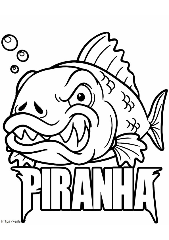 Printable Piranha coloring page