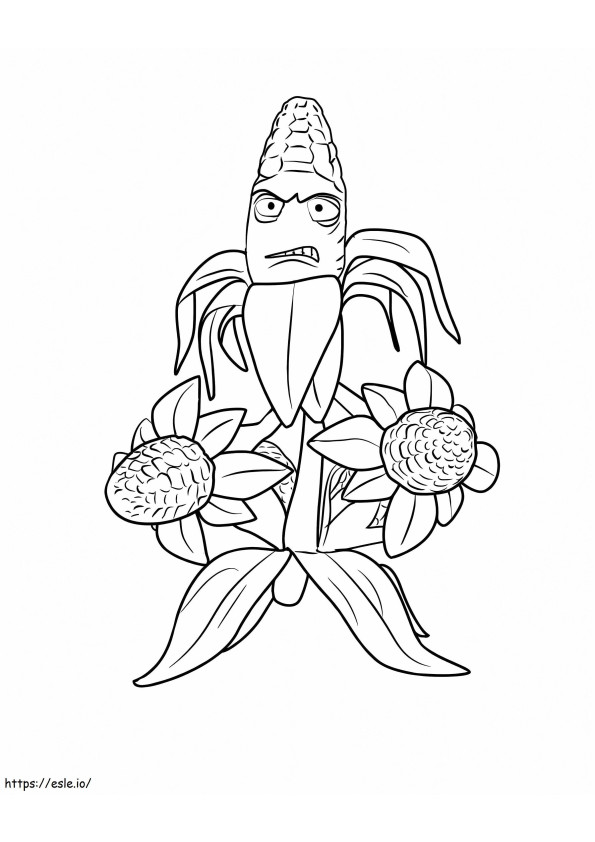Angry Corn Corporal coloring page