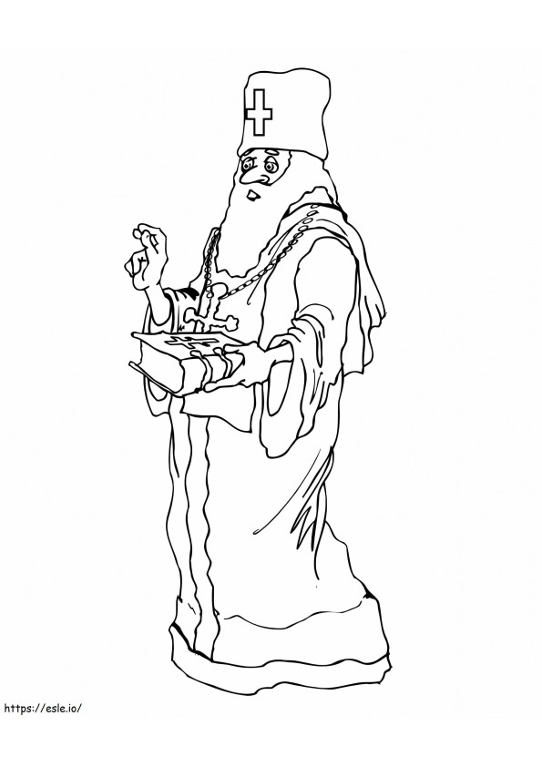 Old Priest coloring page