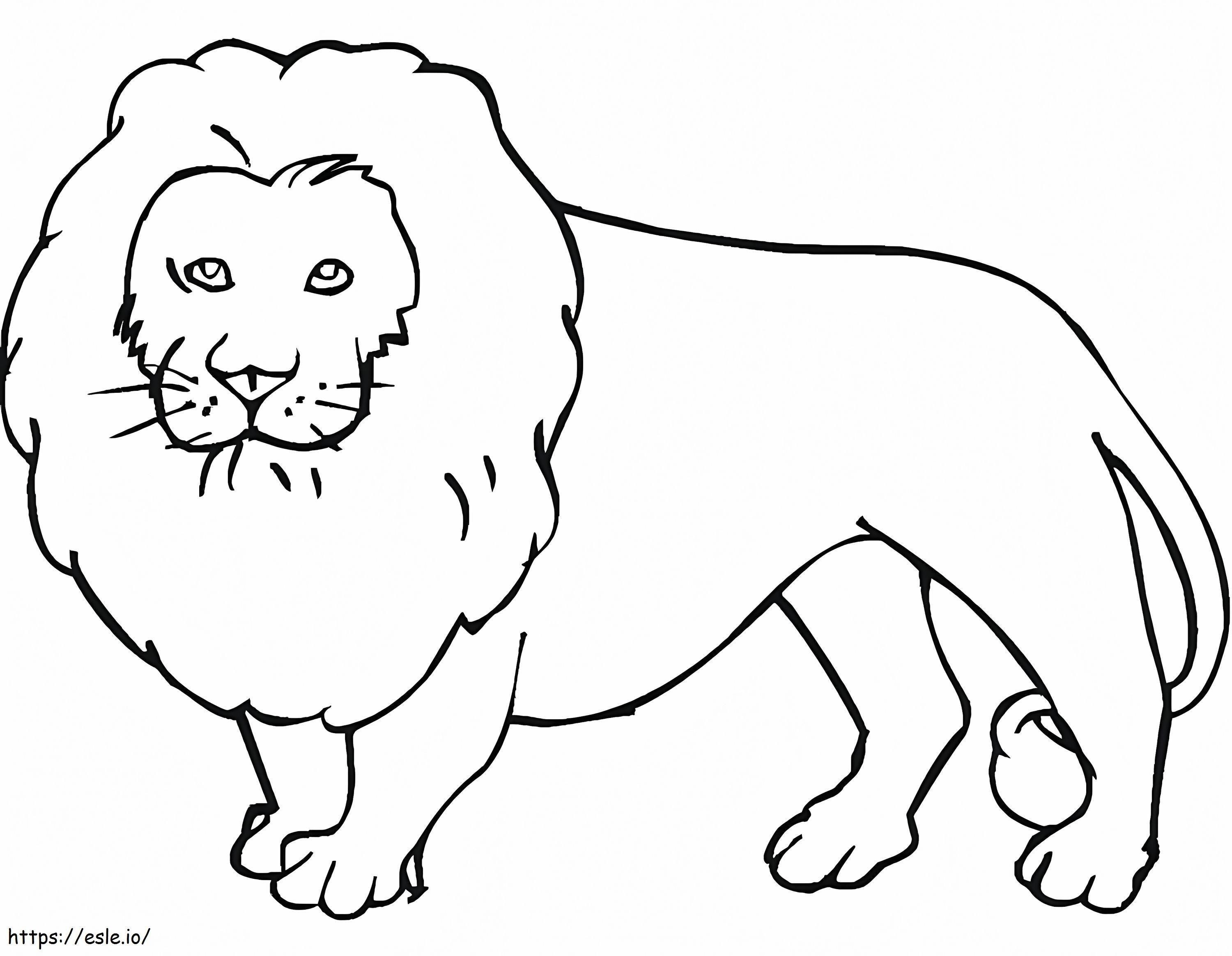 Short Lion coloring page