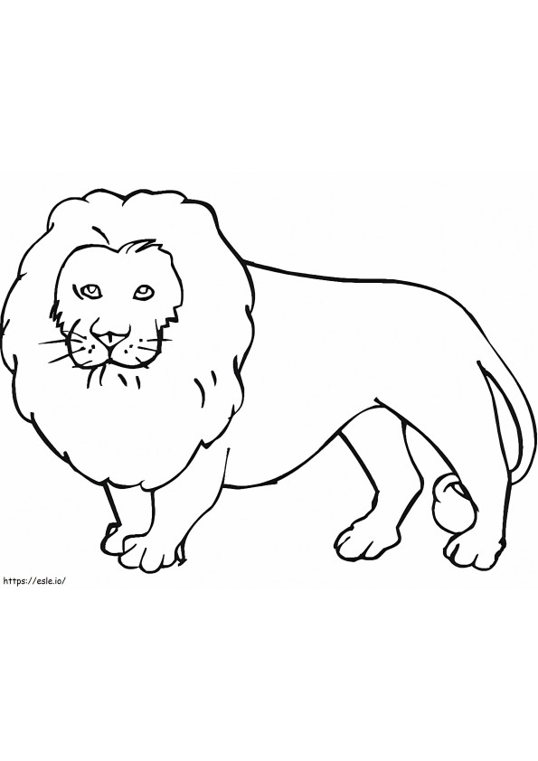 Short Lion coloring page