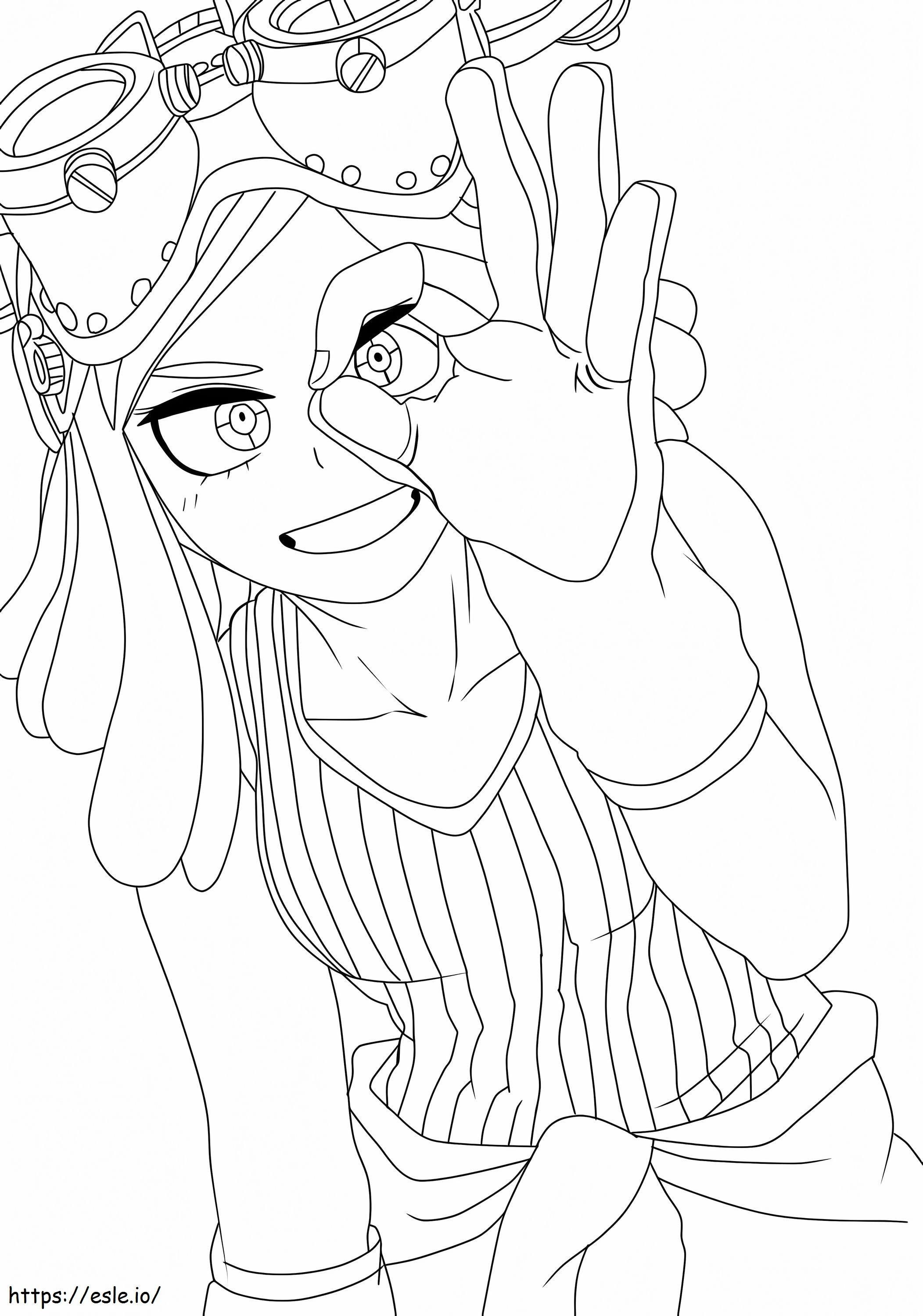 Anime Girl Mei Hatsume coloring page