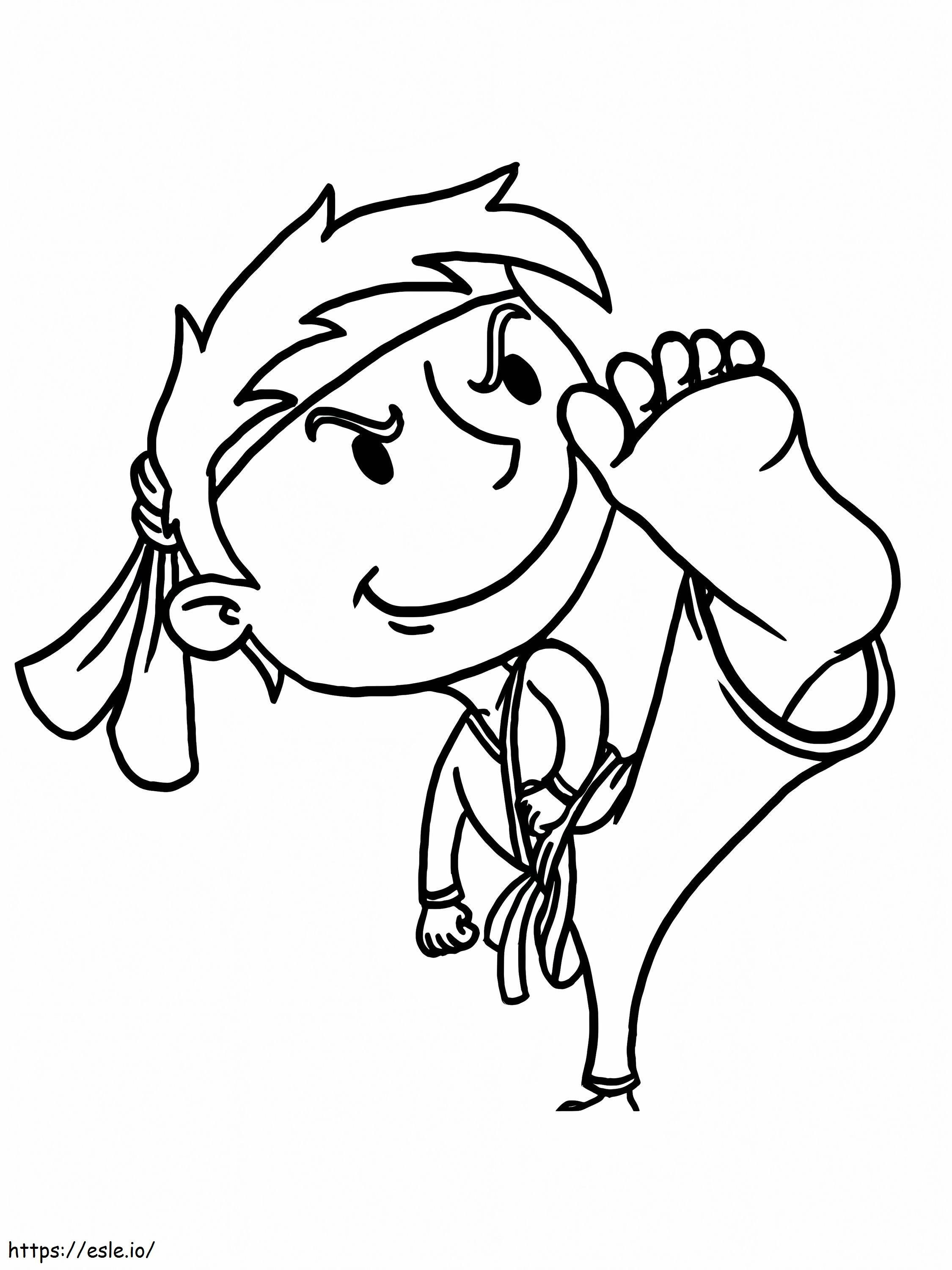 Karate Boy coloring page
