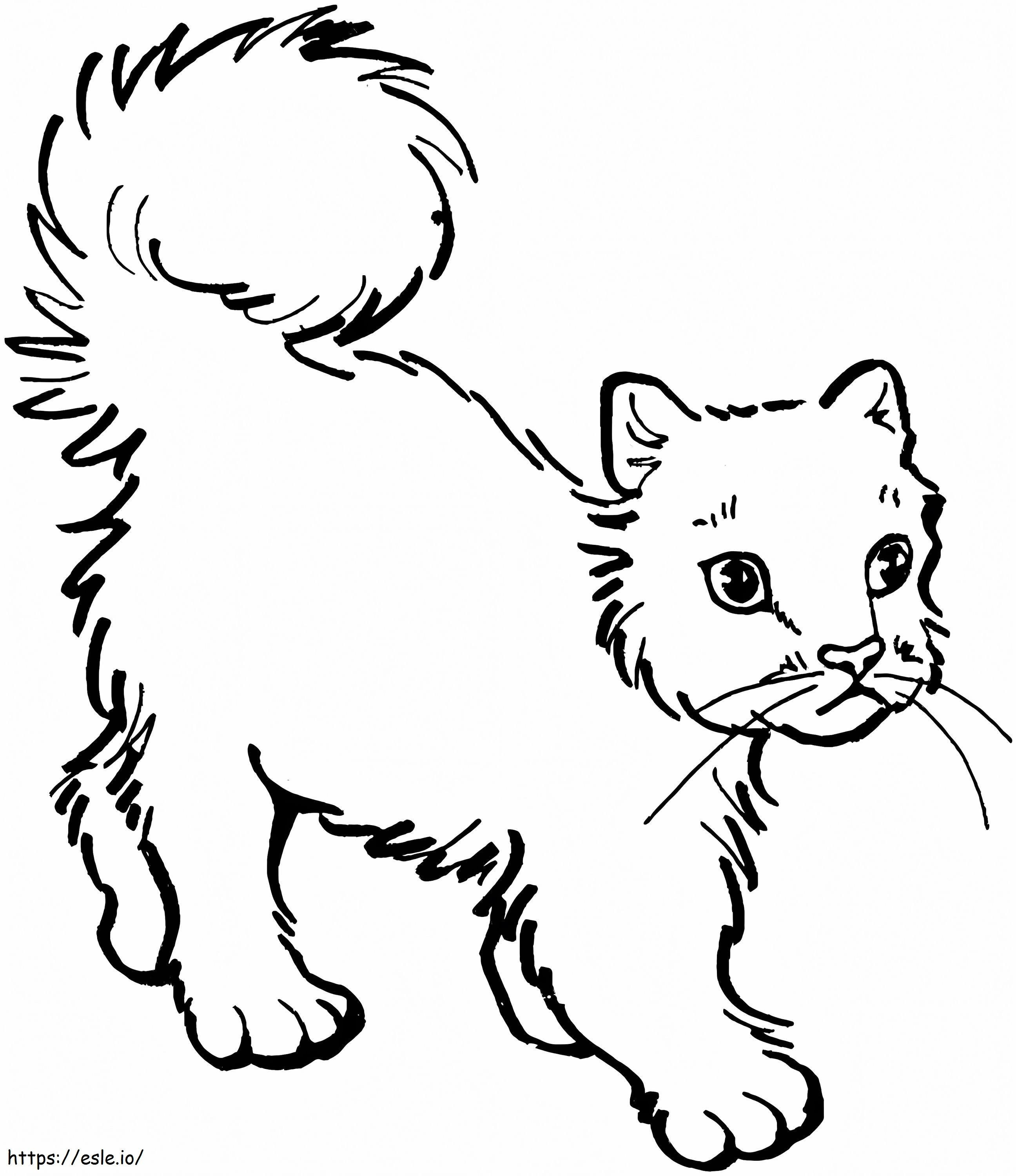 Walking Cat coloring page
