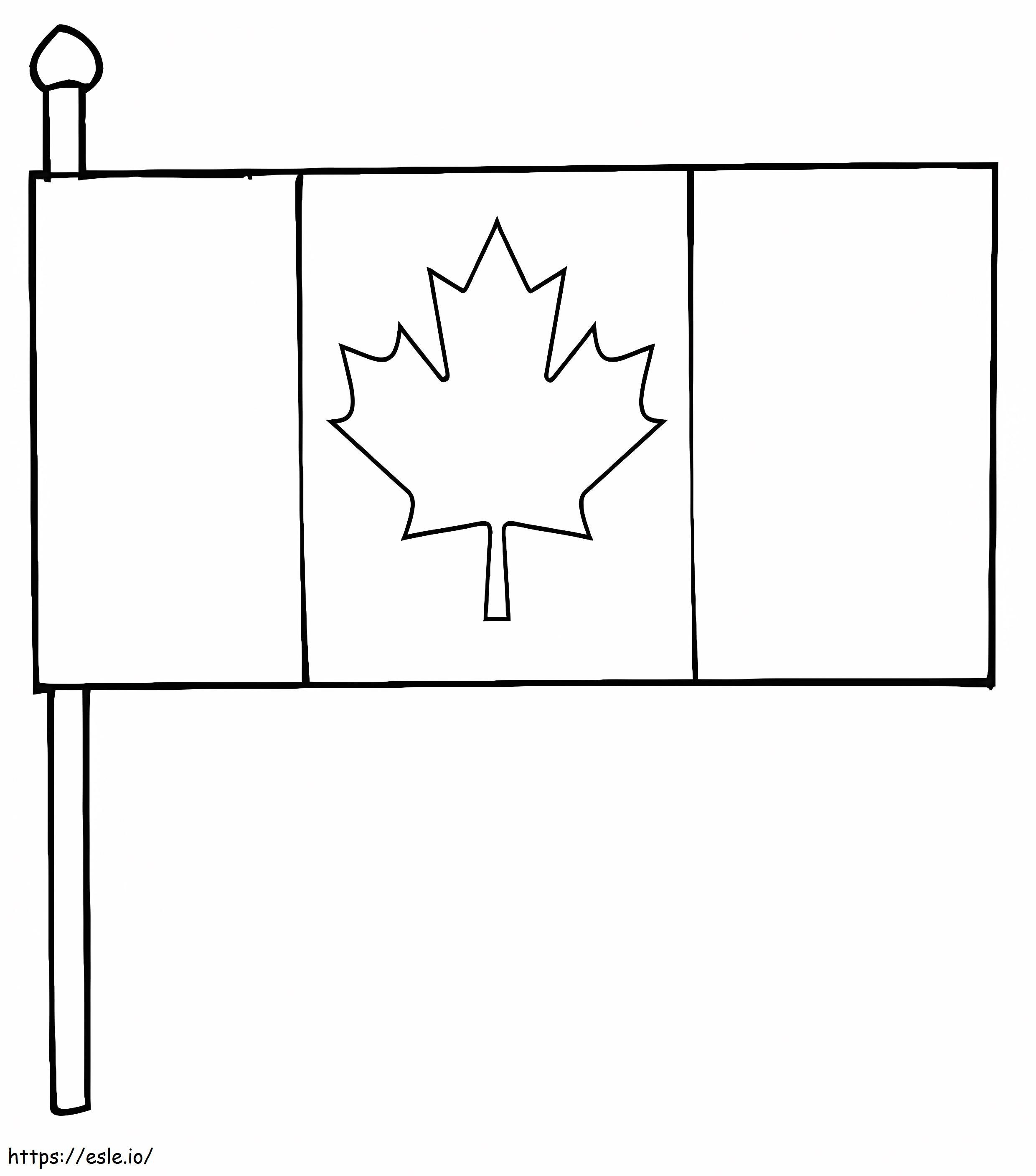 Coloriage Drapeau du Canada 7 à imprimer dessin