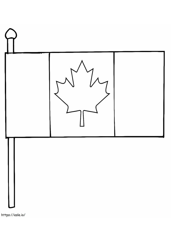 Bendera Kanada 7 Gambar Mewarnai