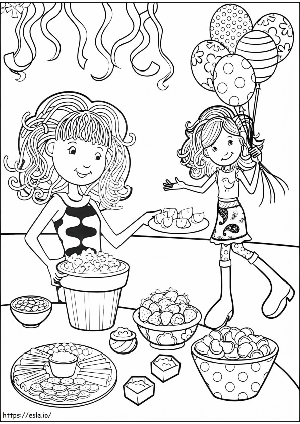Groovy Girls Party coloring page