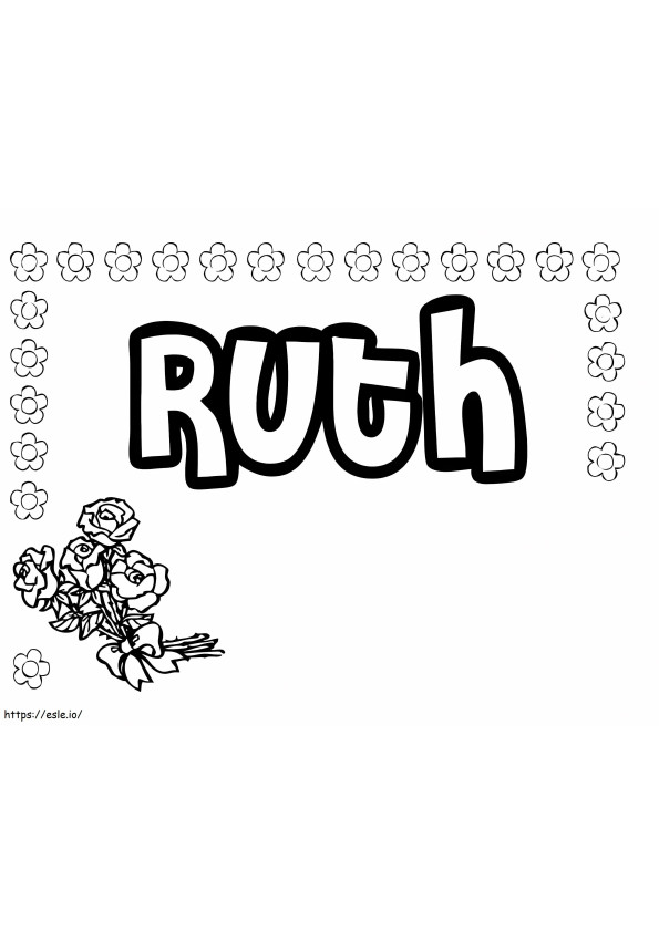 Ingyenesen nyomtatható Ruth kifestő