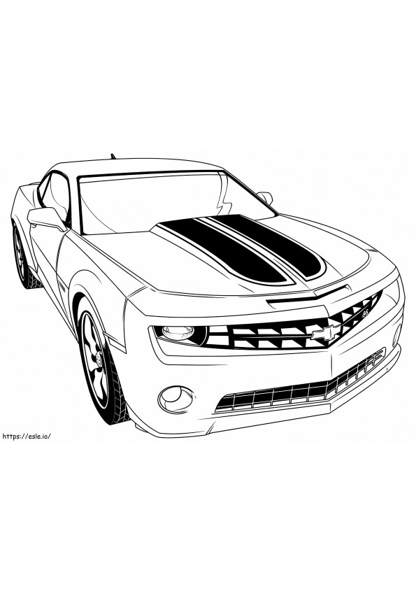 Car Bumblebee coloring page