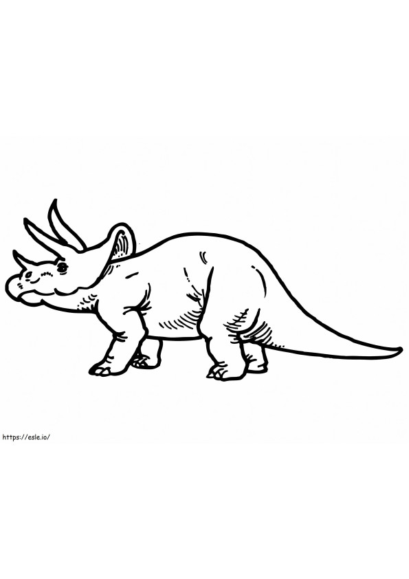 Dino Triceratops Coloring Page coloring page