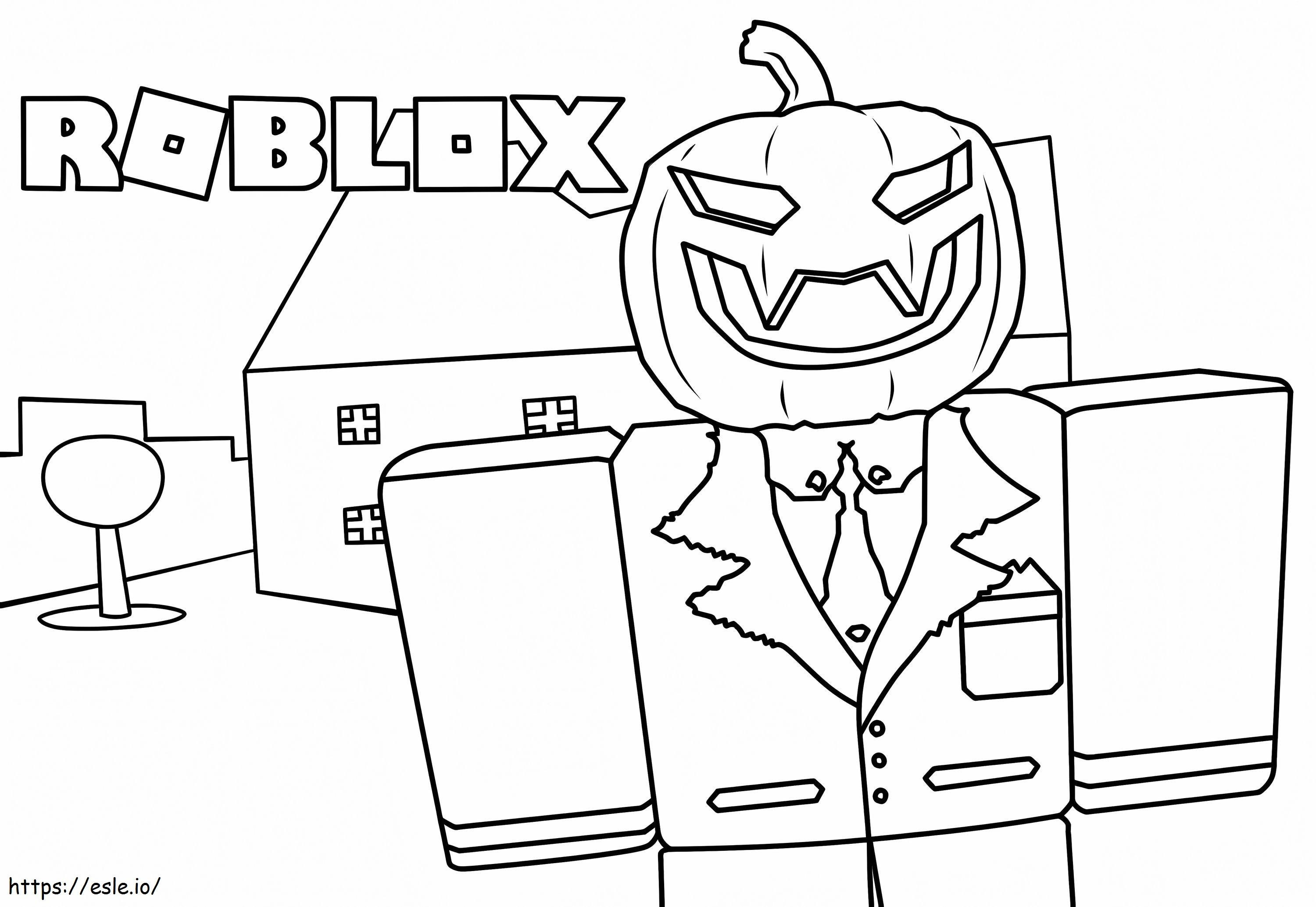 Coloriage Roblox L'Halloween à imprimer dessin