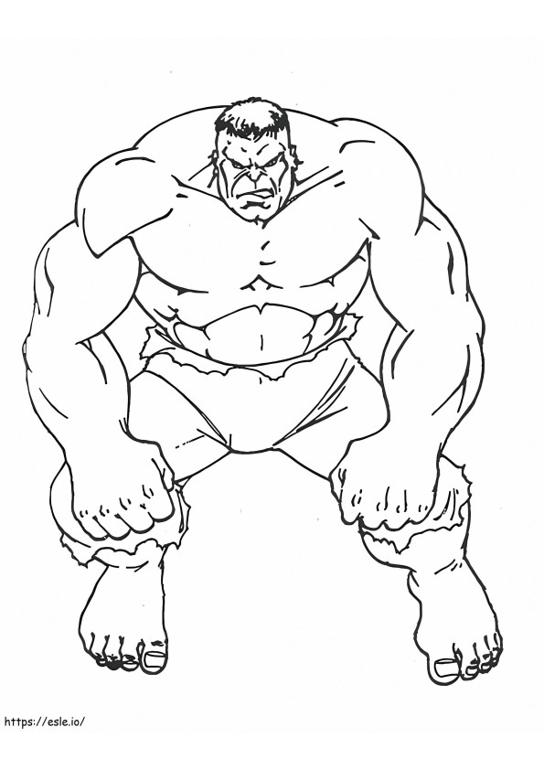 Coloriage Hulk imprimable à imprimer dessin