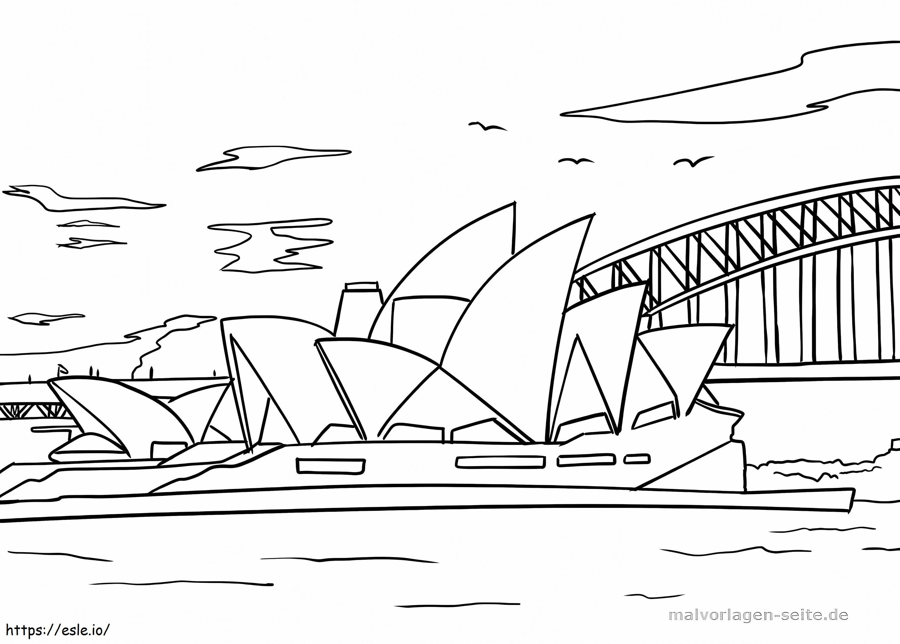 1542941539 Dibujo para colorear de la Ópera de Sydney para colorear