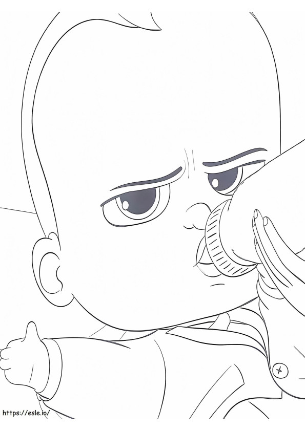 1559696512 Boss Baby Drink Milk A4 coloring page