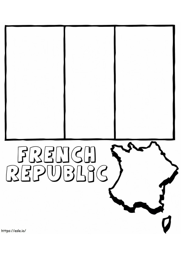 Franciaország zászló 5 kifestő