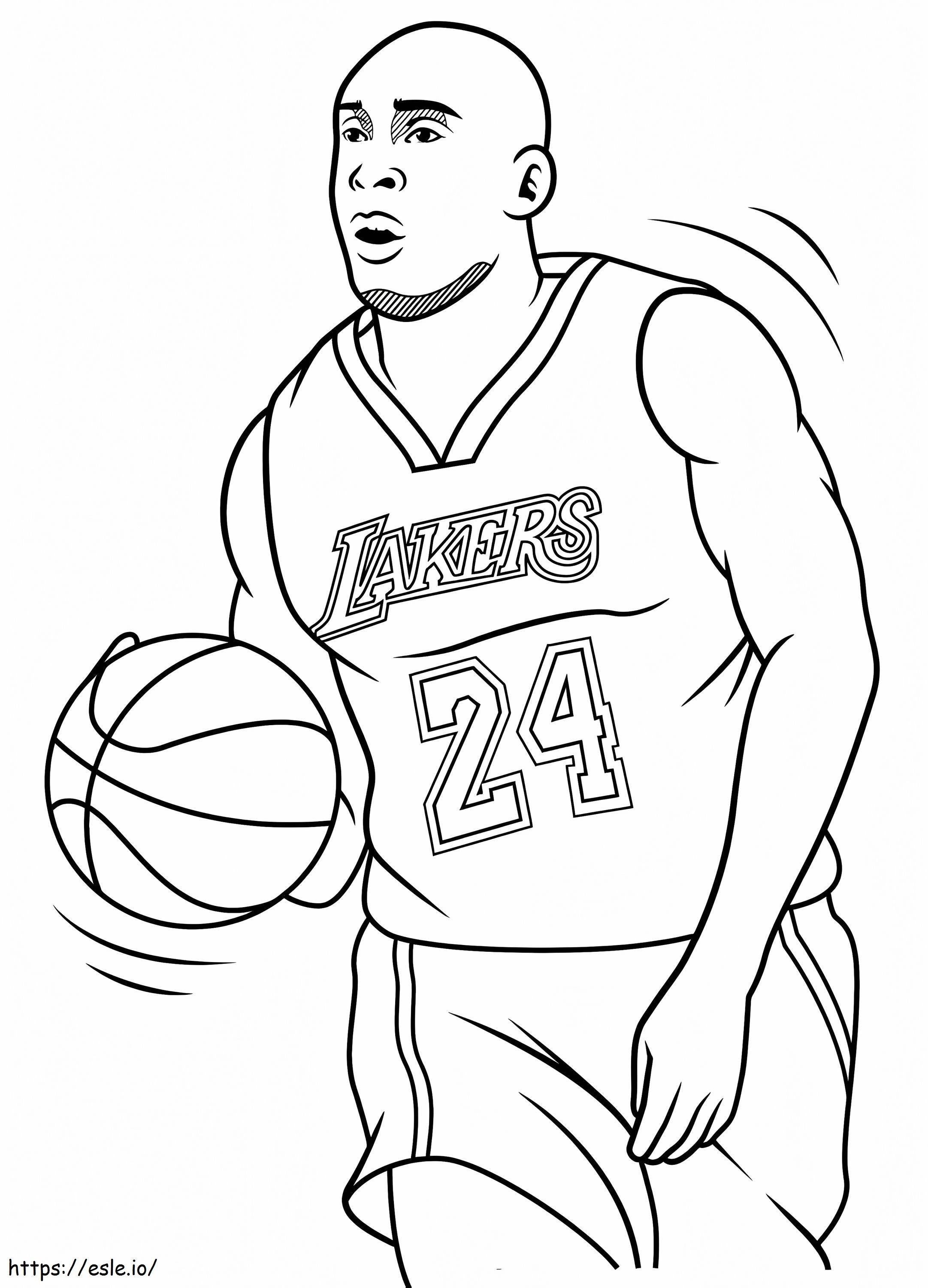 Free Printable Kobe Bryant coloring page