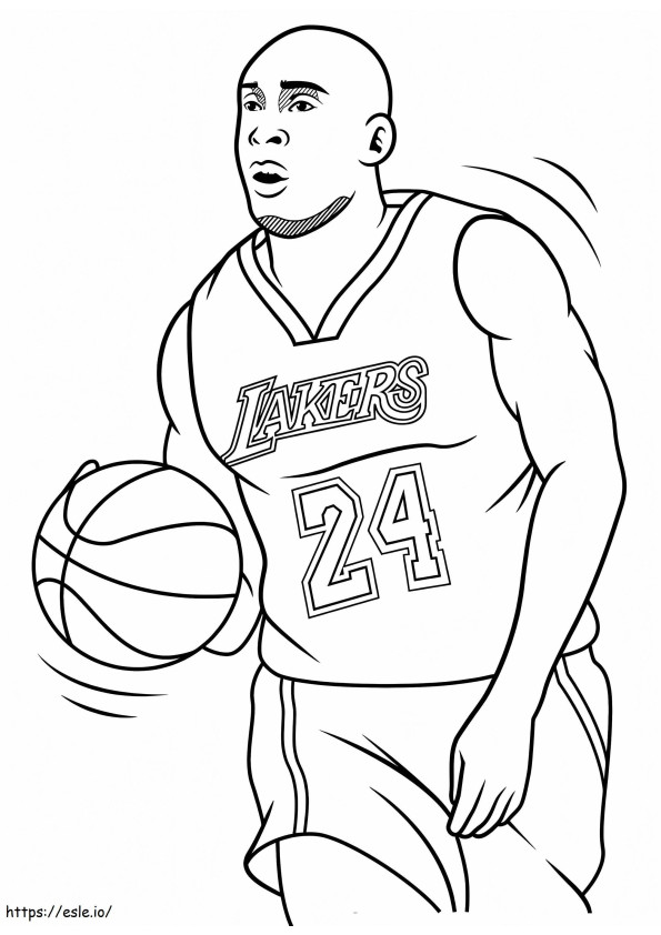 Ücretsiz Yazdırılabilir Kobe Bryant boyama