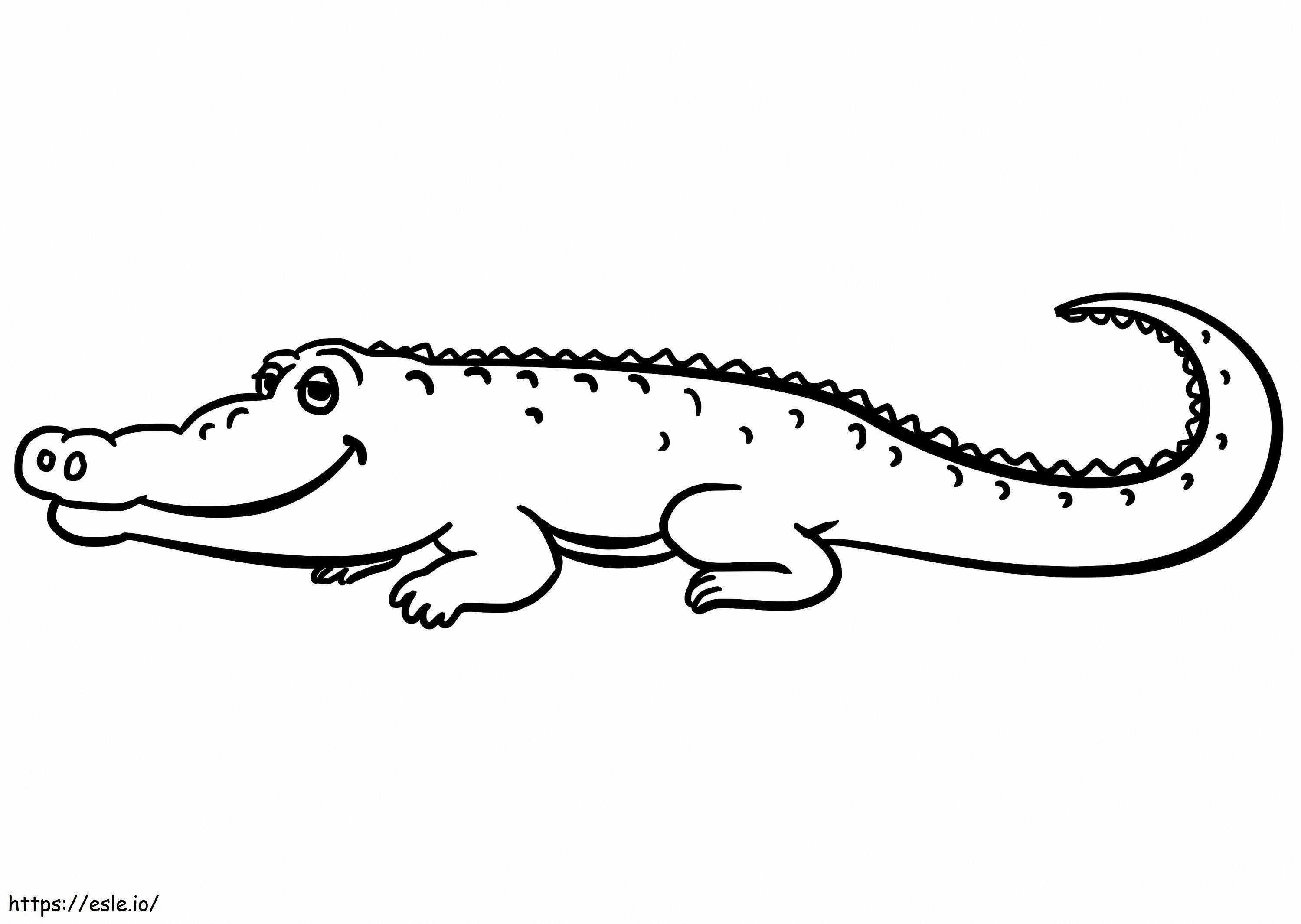 Coloriage Adorable alligator à imprimer dessin
