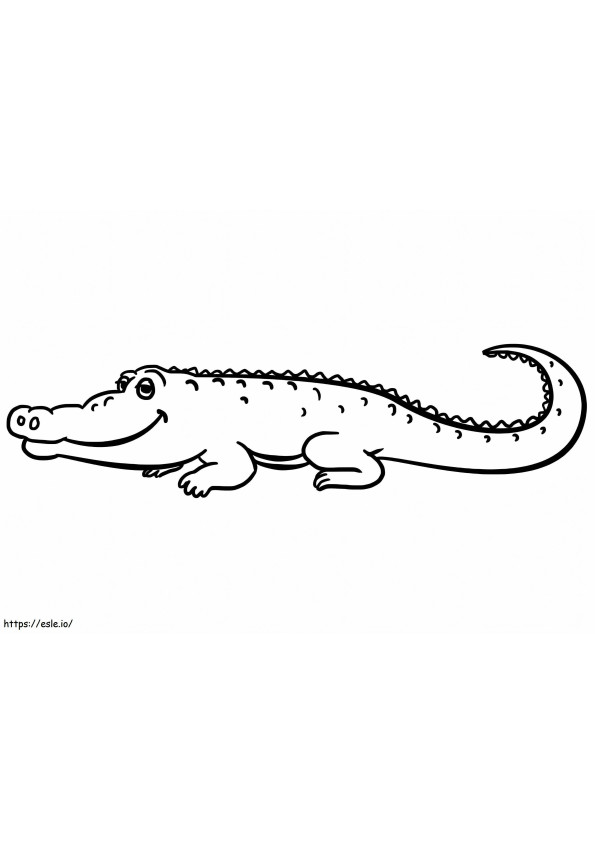 Coloriage Adorable alligator à imprimer dessin