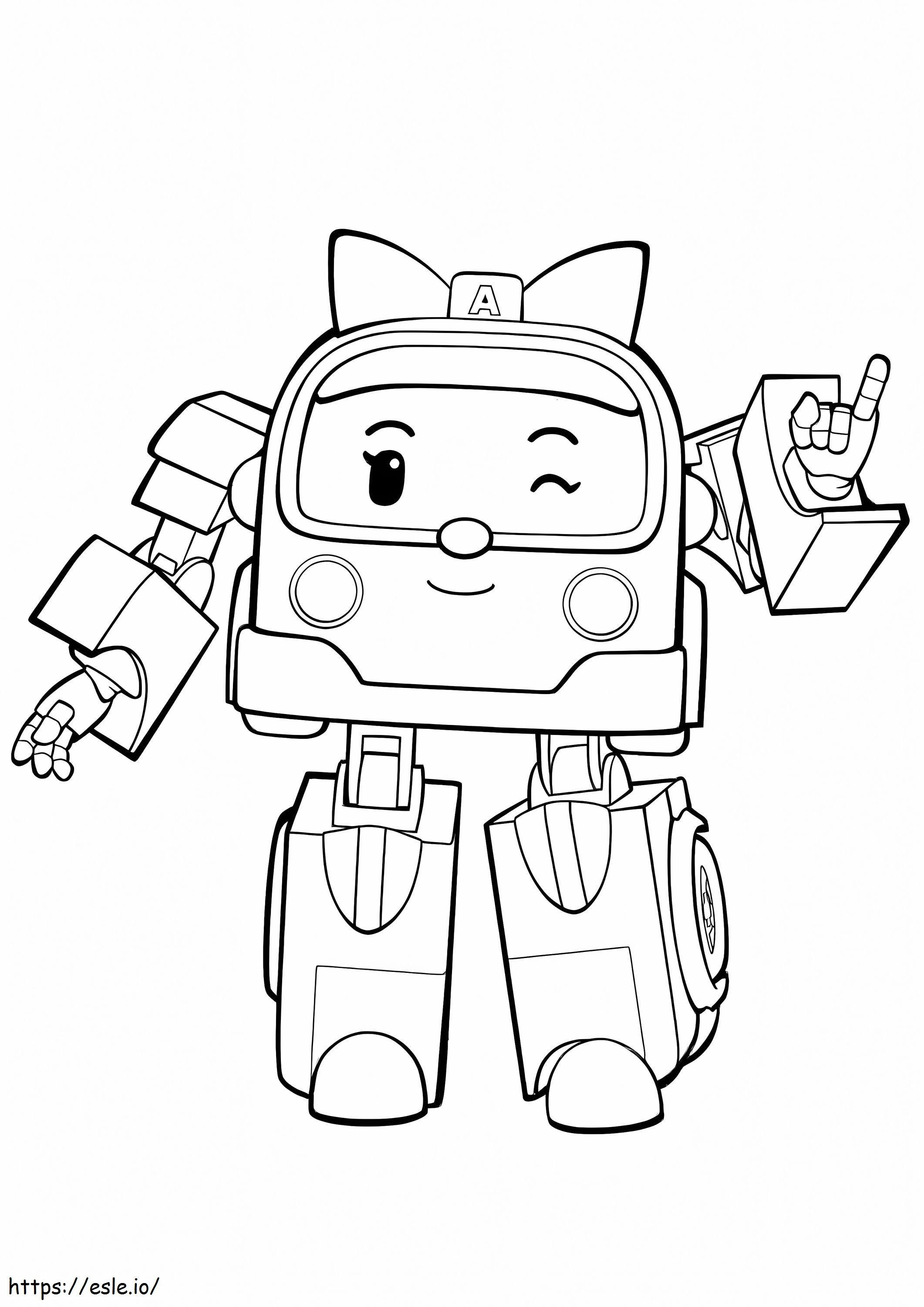 Amber Robocar Poli Gambar Mewarnai