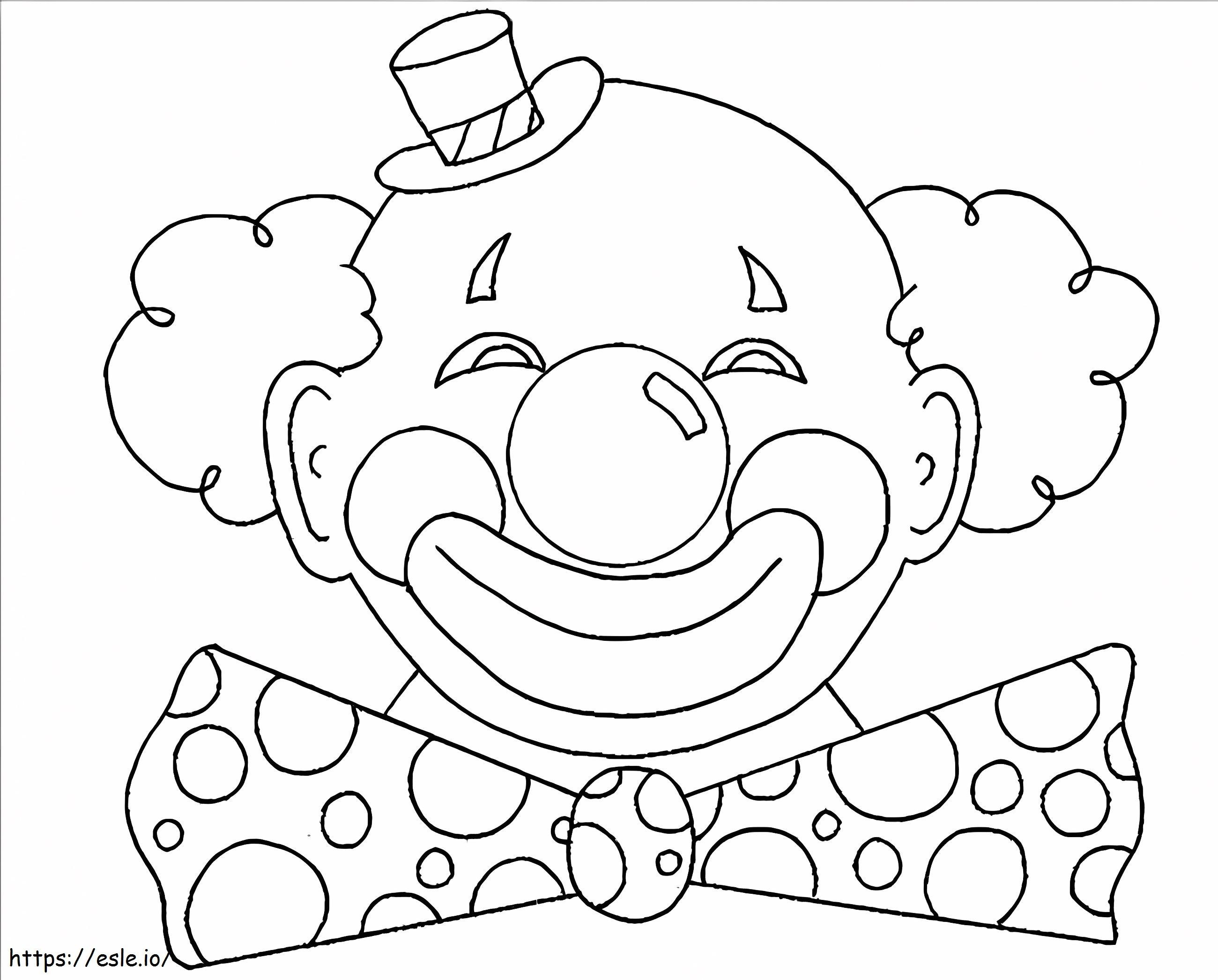 Cyrkowy klaun uśmiechający się kolorowanka