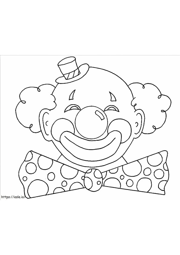 Cyrkowy klaun uśmiechający się kolorowanka