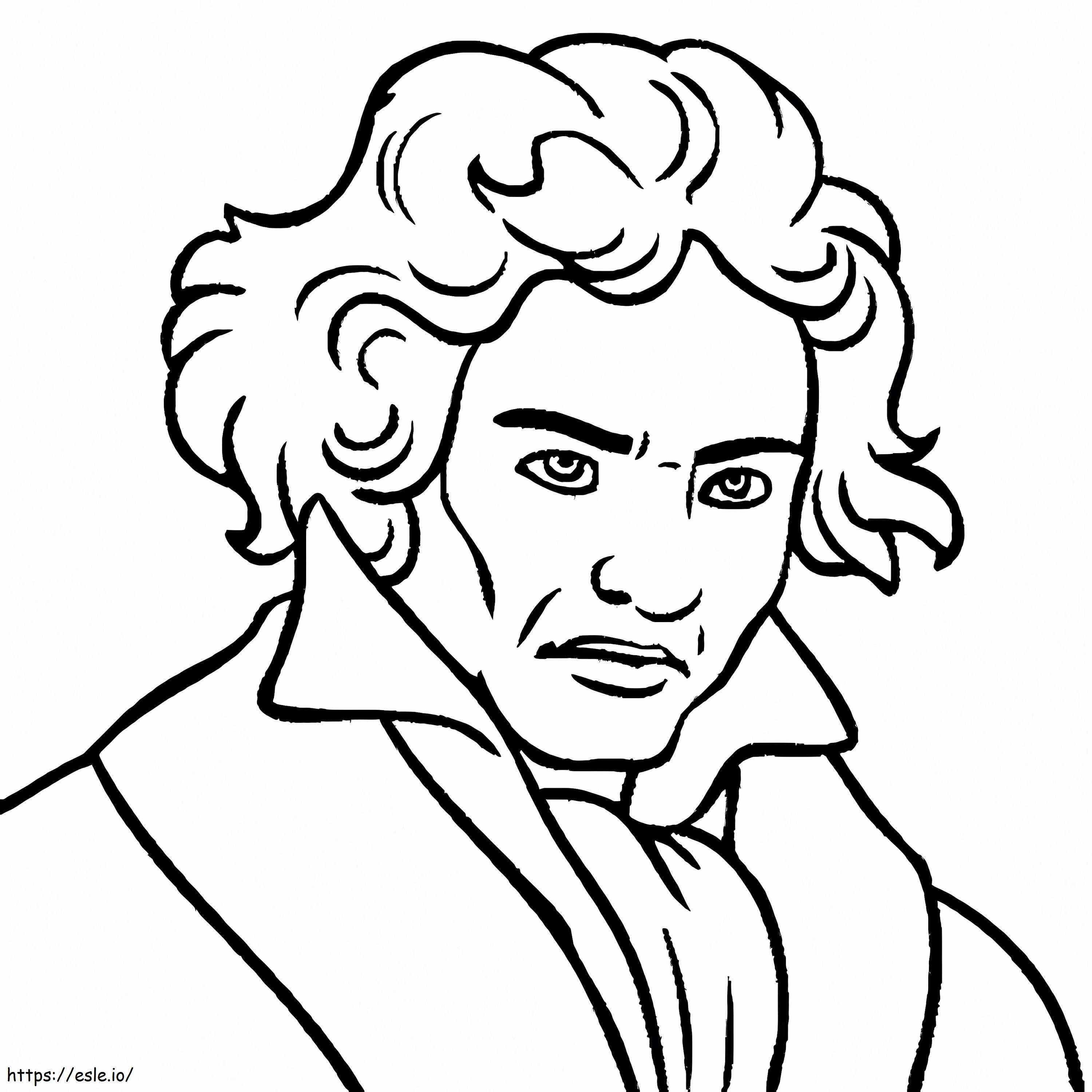 Ludwig van Beethoven kleurplaat kleurplaat