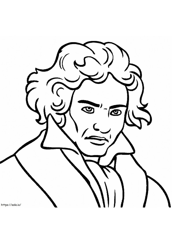 Ludwig Van Beethoven coloring page