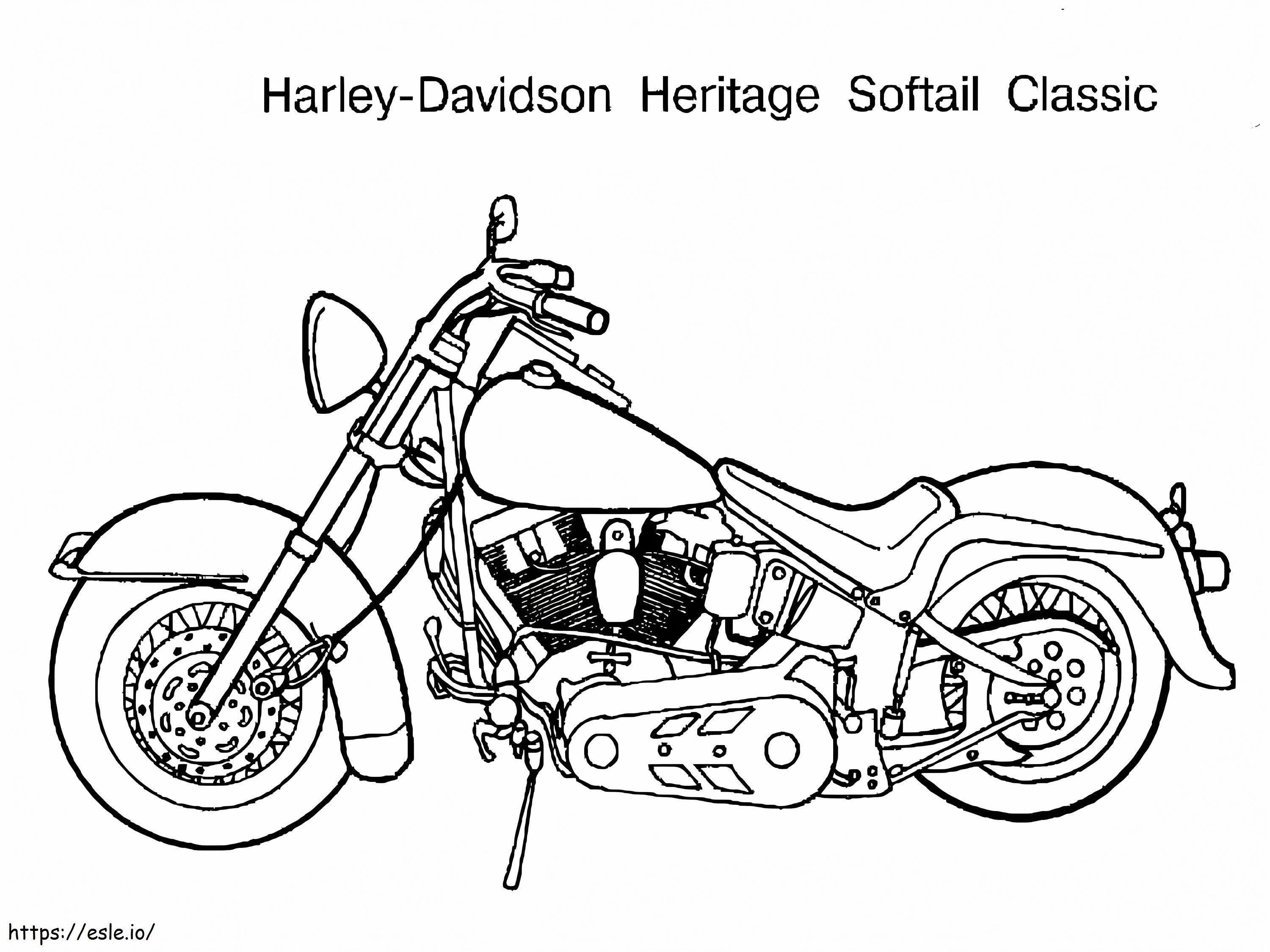 Tulosta Harley Davidson värityskuva