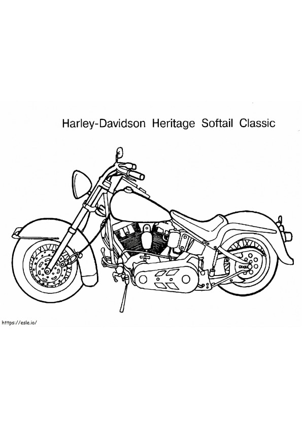 Print Harley Davidson coloring page