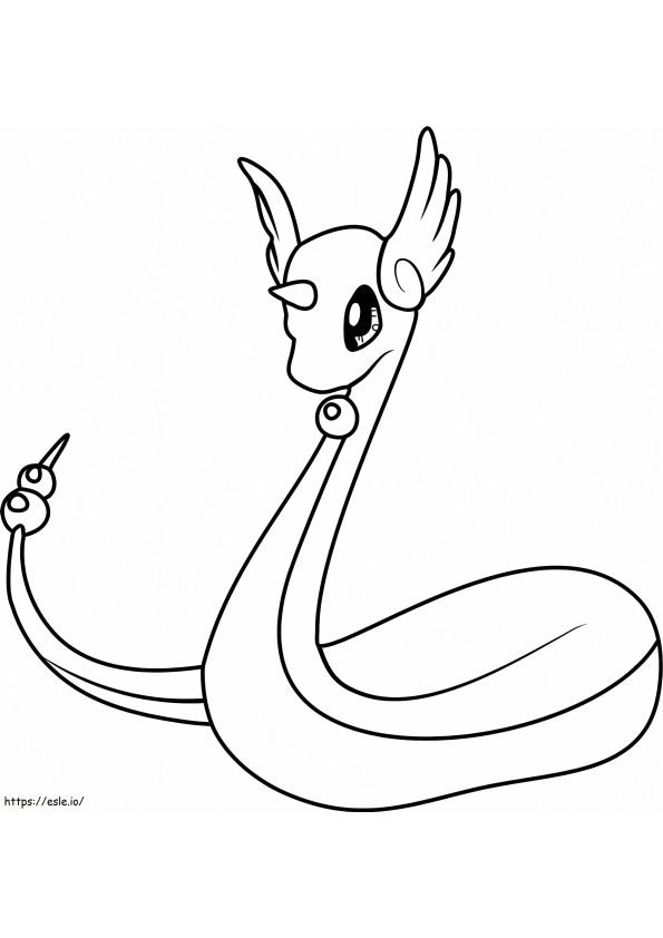 Coloriage Dragonair et Pokémon à imprimer dessin