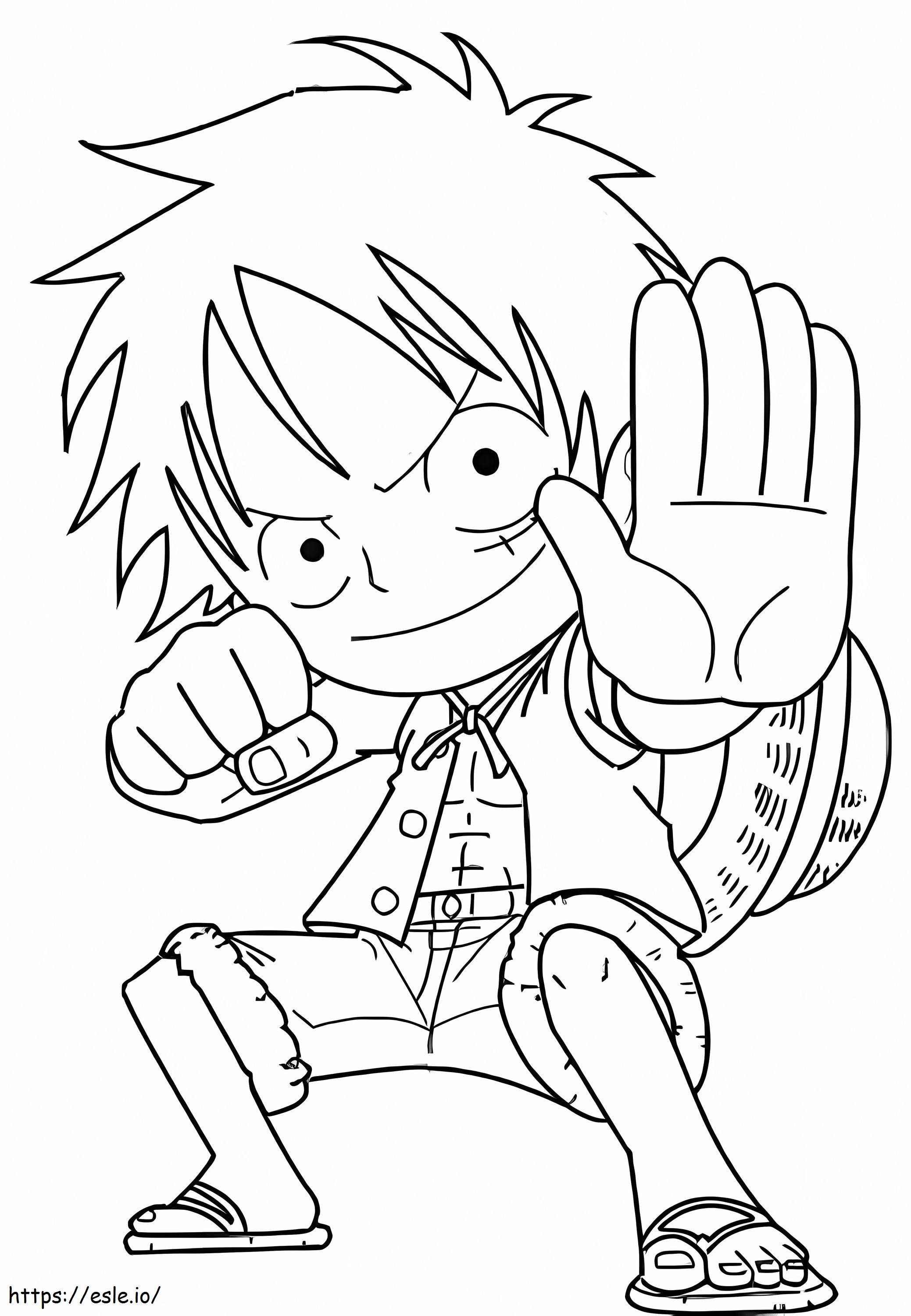 Chibi Luffy coloring page