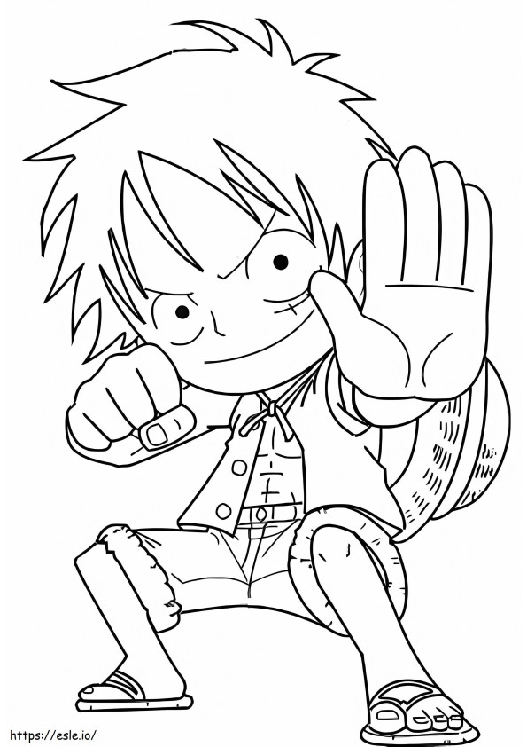 Chibi Luffy coloring page