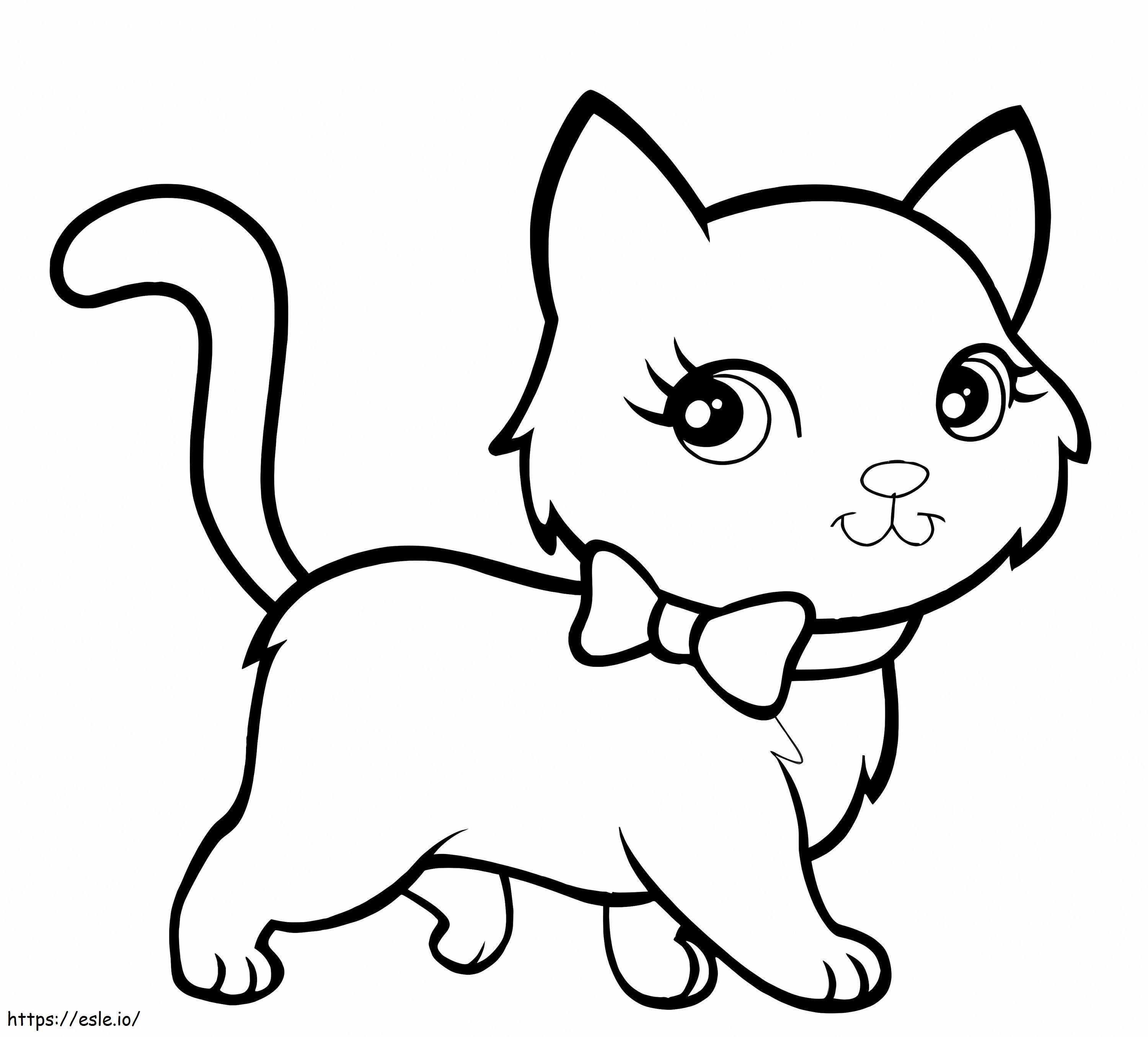 Kitten Walking coloring page