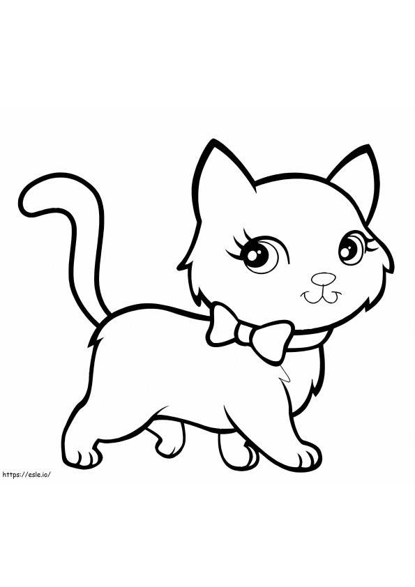 Kitten Walking coloring page