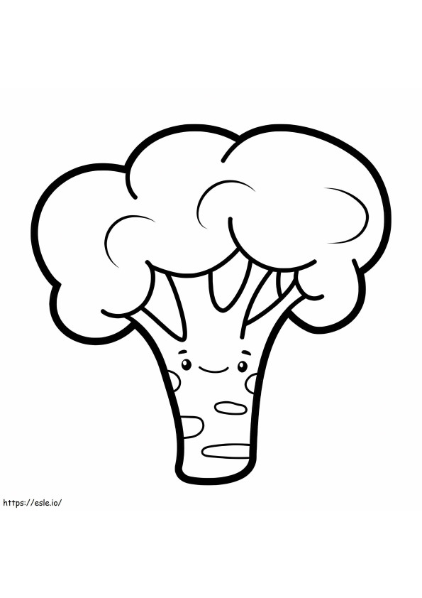 Little Broccoli coloring page